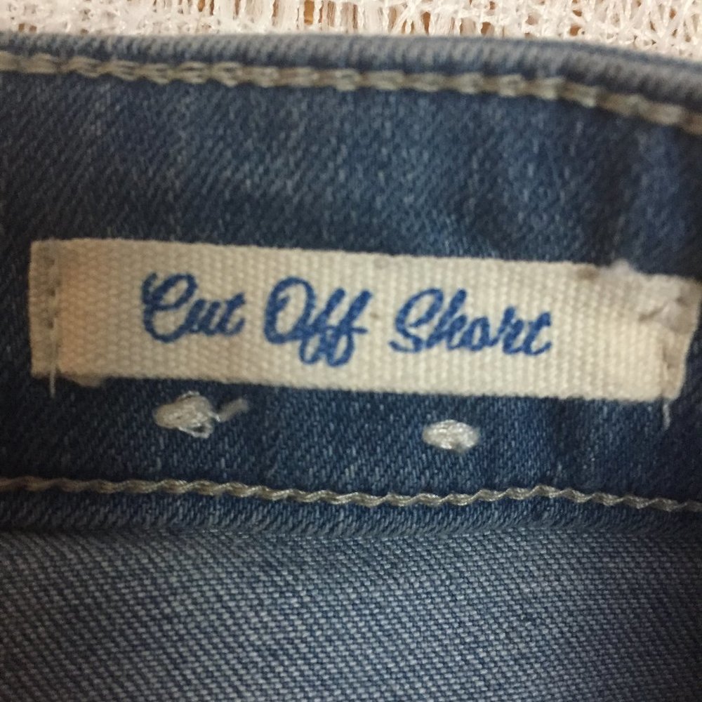 Wild Blue High Rise Button Fly Shorts - Picture 5 of 5